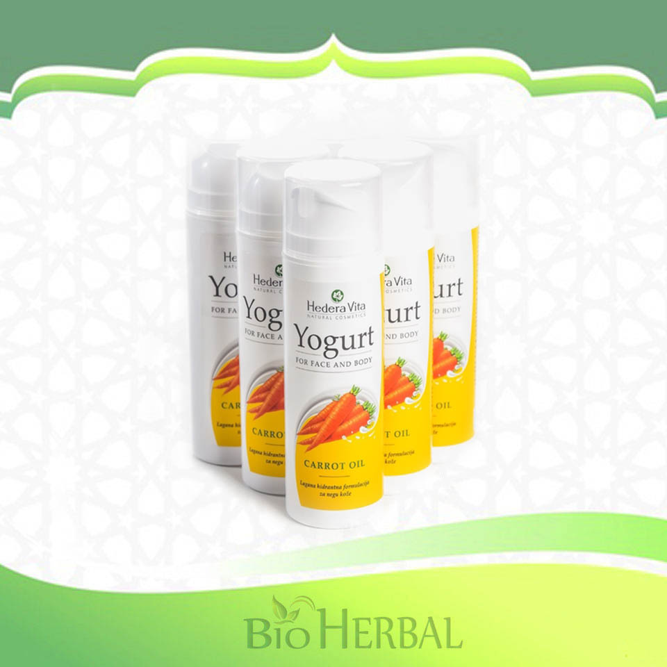 Jogurt me Vaj Karrote (Fytyrë & Trup) - Yogurt for face and body , carrot oil